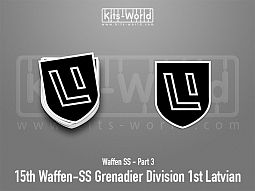 Kitsworld SAV Sticker - Waffen SS - 15th Waffen-SS Grenadier Division 1st Latvian 
